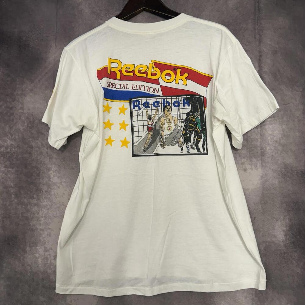 VTG Reebok Special Edition 1980s Olympic Sports Graphic Made in USA Shirt XL